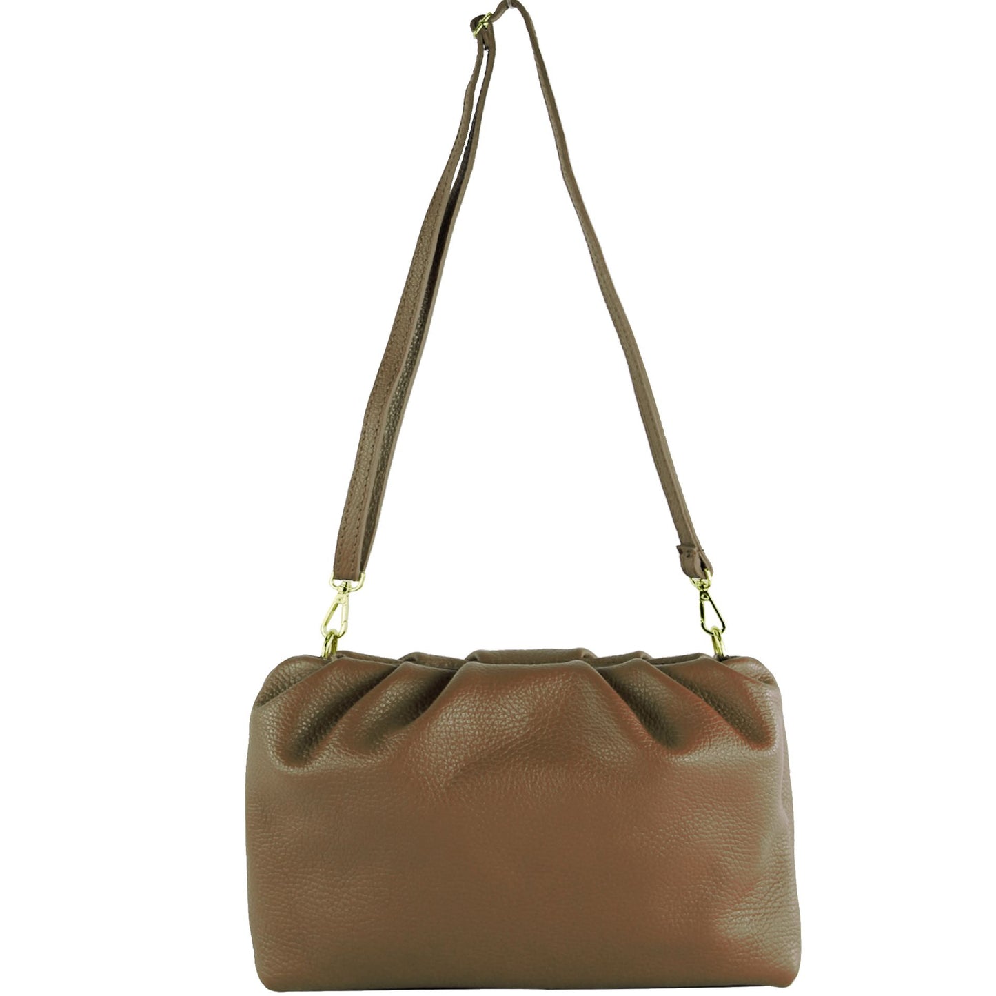 modamoda de - T254 - ital. Damen Henkeltasche Klein aus Leder