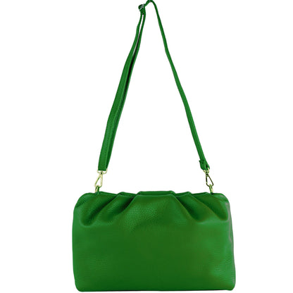 modamoda de - T254 - ital. Damen Henkeltasche Klein aus Leder