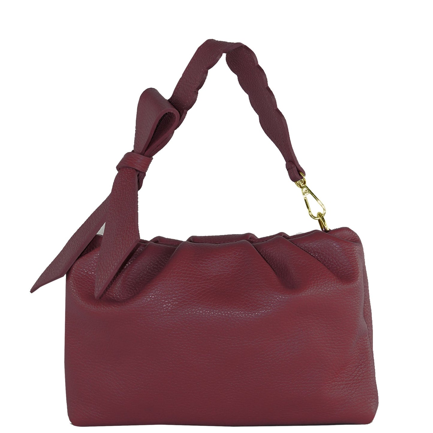 modamoda de - T254 - ital. Damen Henkeltasche Klein aus Leder