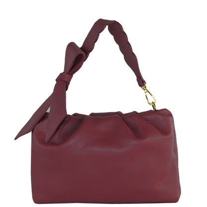 modamoda de - T254 - ital. Damen Henkeltasche Klein aus Leder