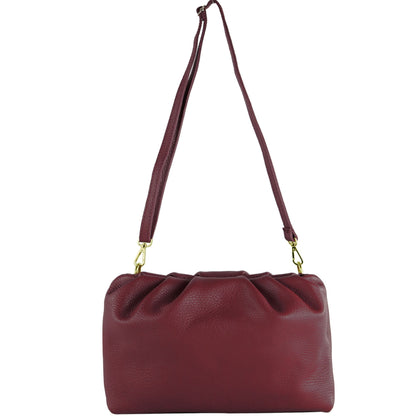 modamoda de - T254 - ital. Damen Henkeltasche Klein aus Leder