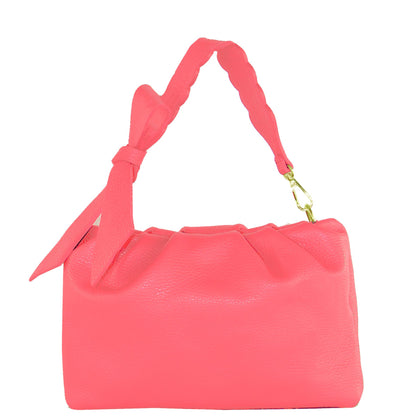 modamoda de - T254 - ital. Damen Henkeltasche Klein aus Leder