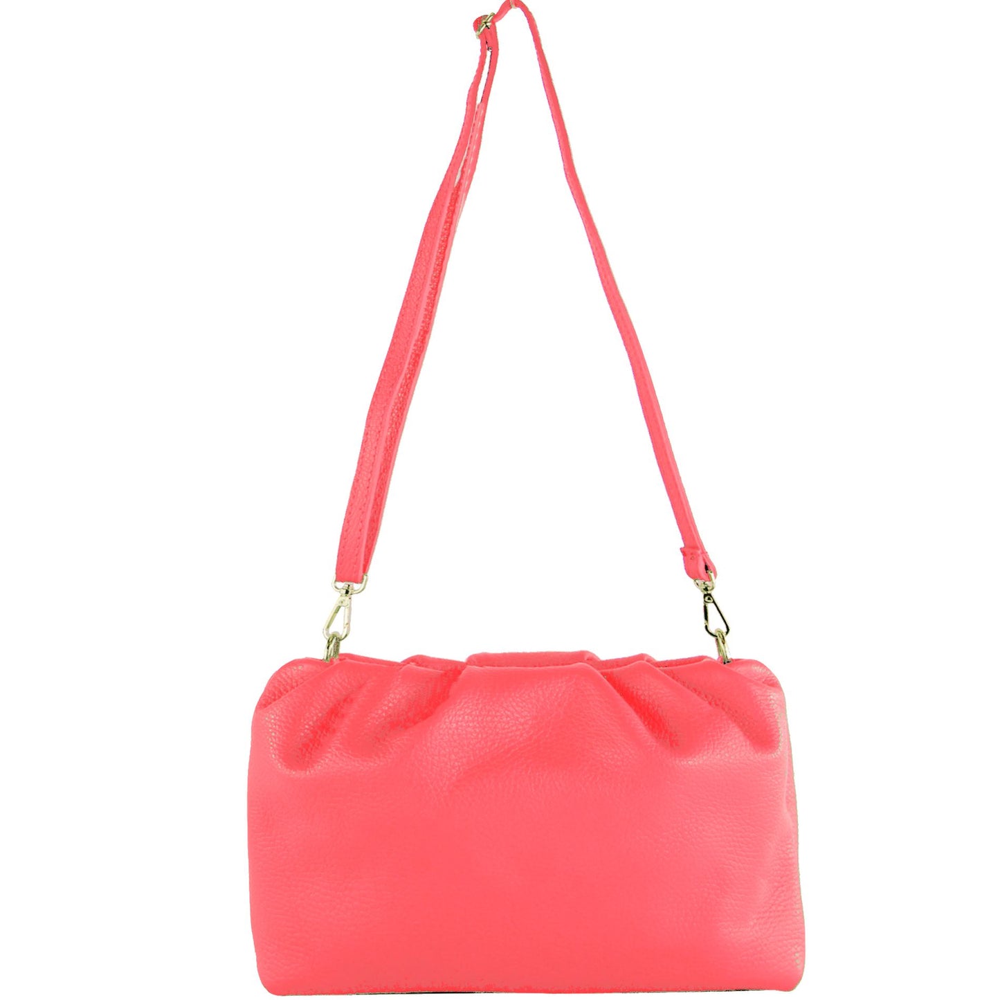 modamoda de - T254 - ital. Damen Henkeltasche Klein aus Leder