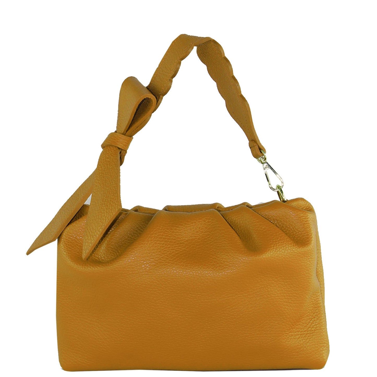 modamoda de - T254 - ital. Damen Henkeltasche Klein aus Leder