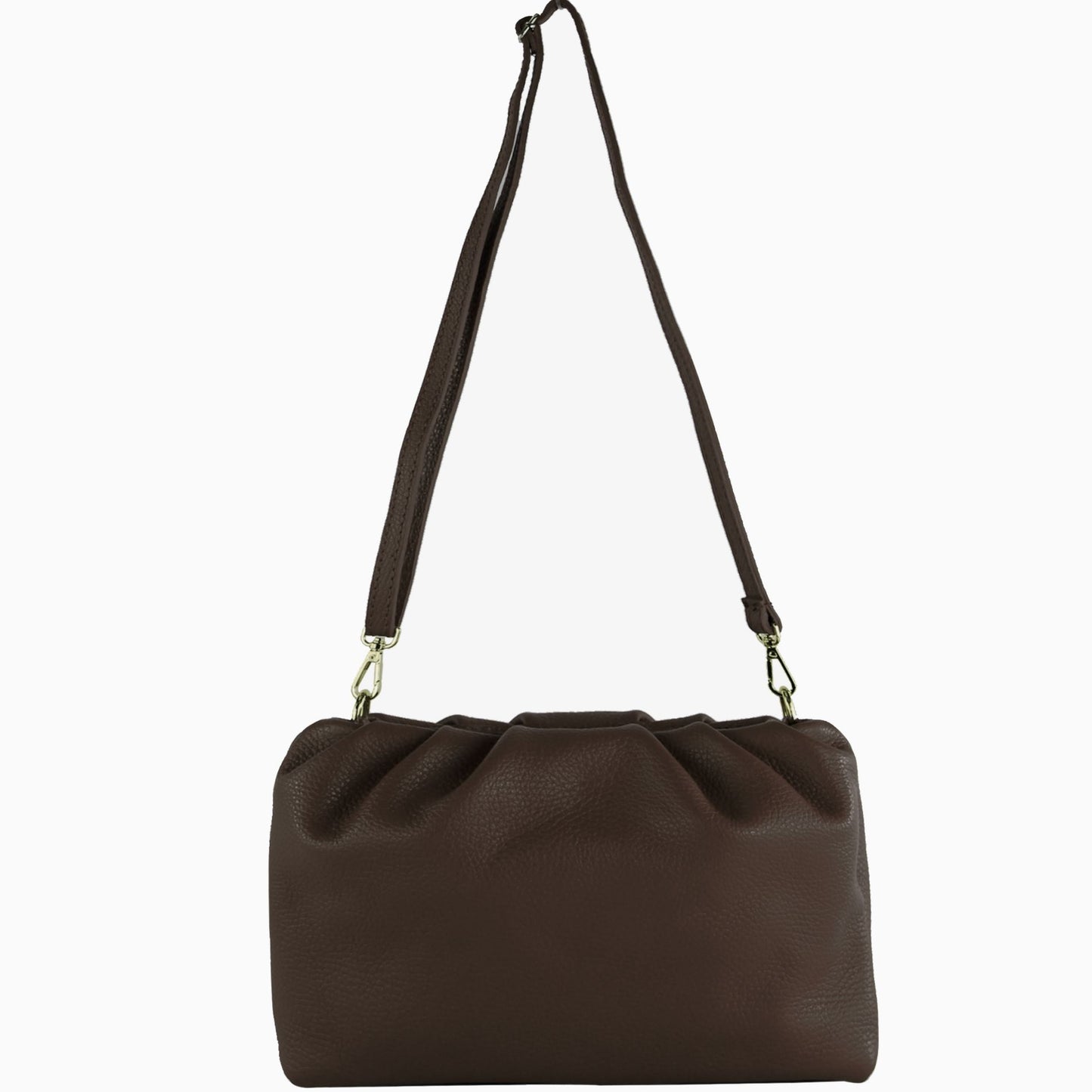 modamoda de - T254 - ital. Damen Henkeltasche Klein aus Leder