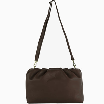 modamoda de - T254 - ital. Damen Henkeltasche Klein aus Leder