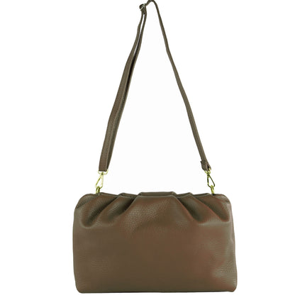 modamoda de - T254 - ital. Damen Henkeltasche Klein aus Leder