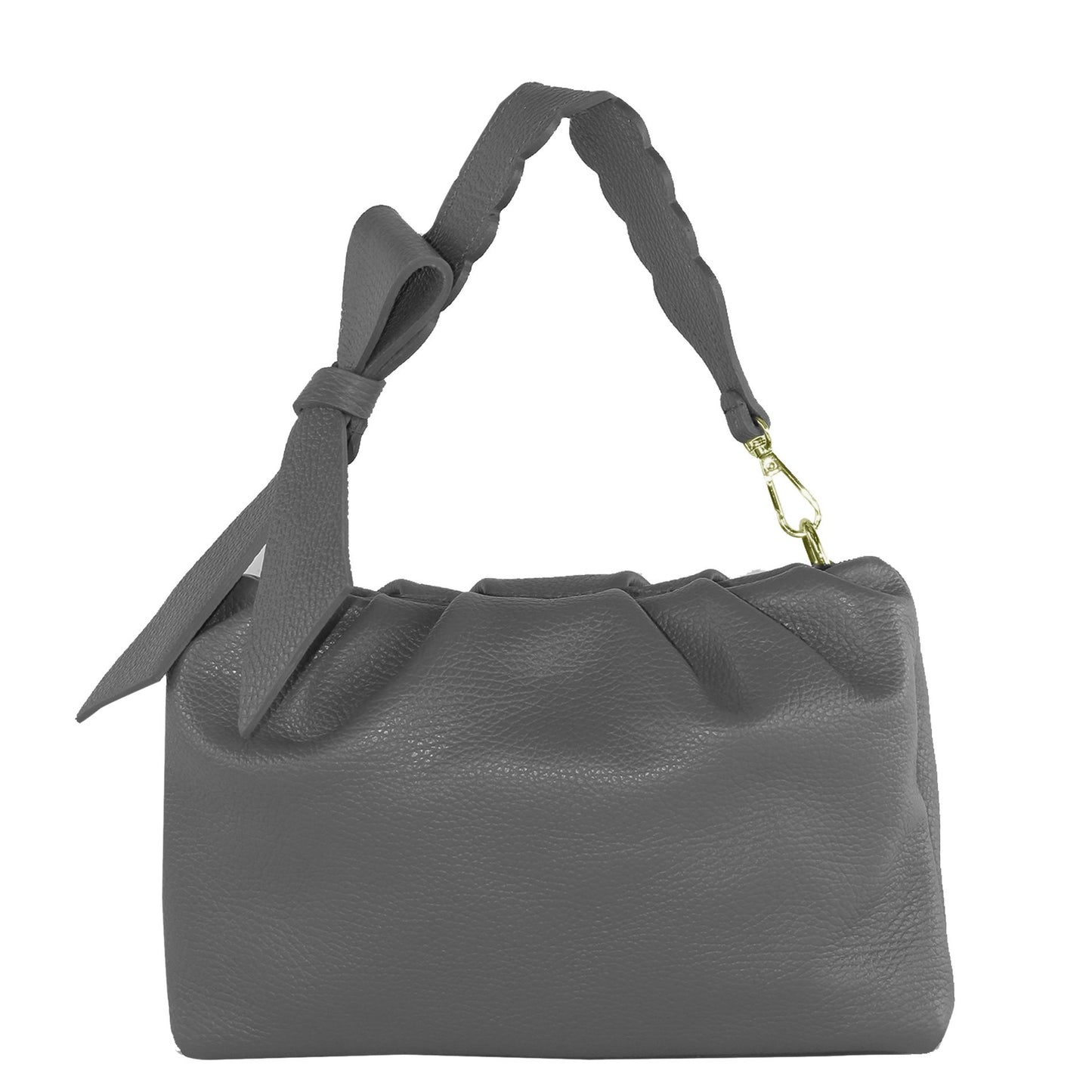 modamoda de - T254 - ital. Damen Henkeltasche Klein aus Leder