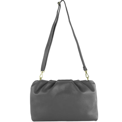 modamoda de - T254 - ital. Damen Henkeltasche Klein aus Leder