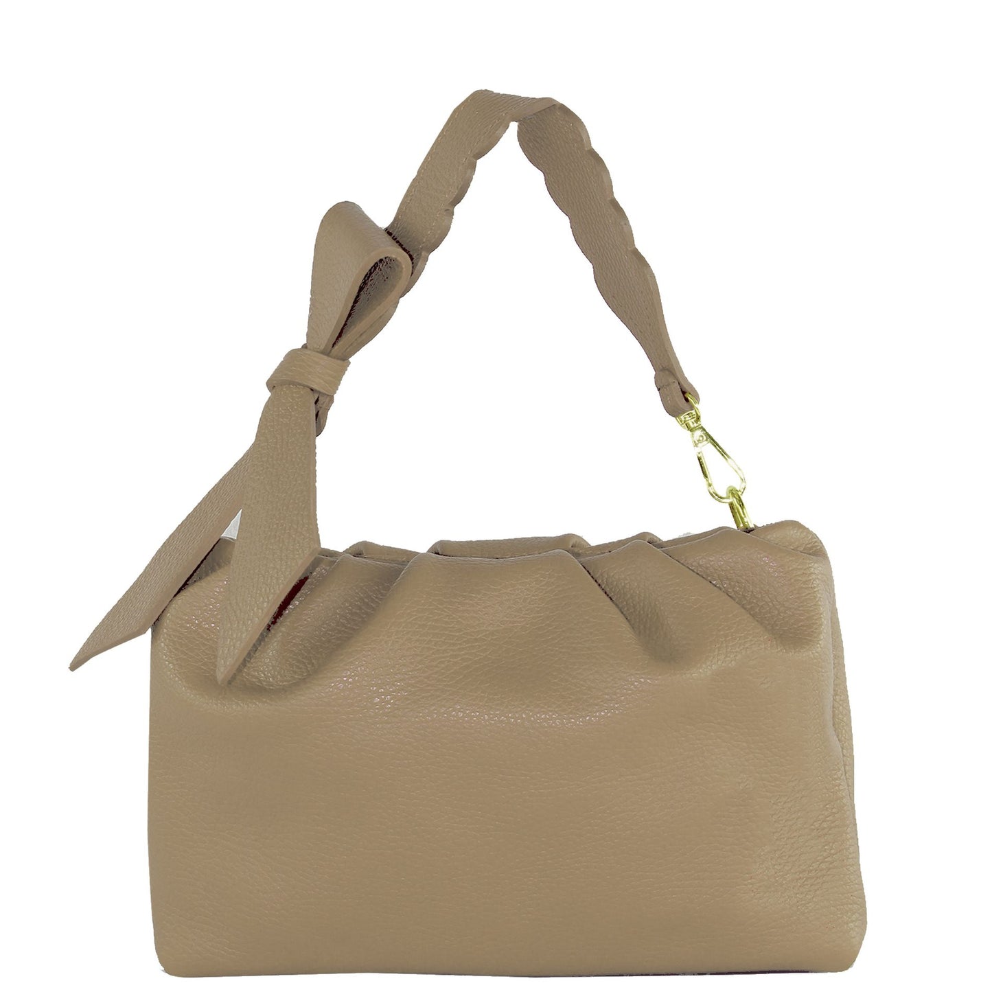modamoda de - T254 - ital. Damen Henkeltasche Klein aus Leder