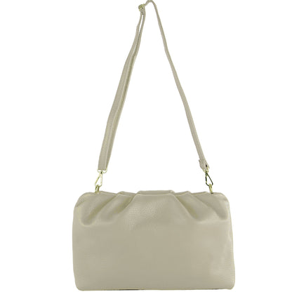 modamoda de - T254 - ital. Damen Henkeltasche Klein aus Leder