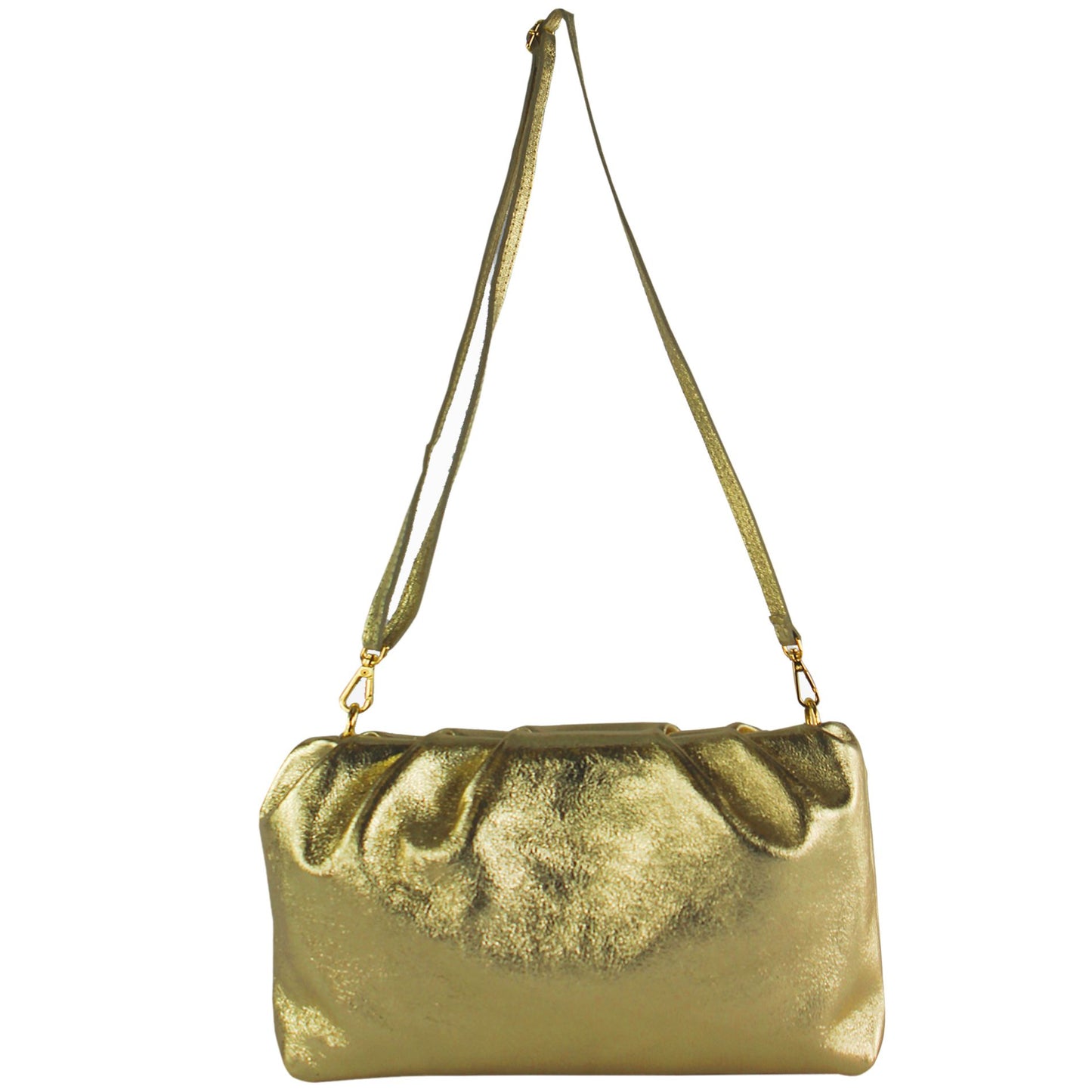 modamoda de - T254 - ital. Damen Henkeltasche Klein aus Leder