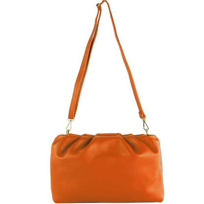 modamoda de - T254 - ital. Damen Henkeltasche Klein aus Leder