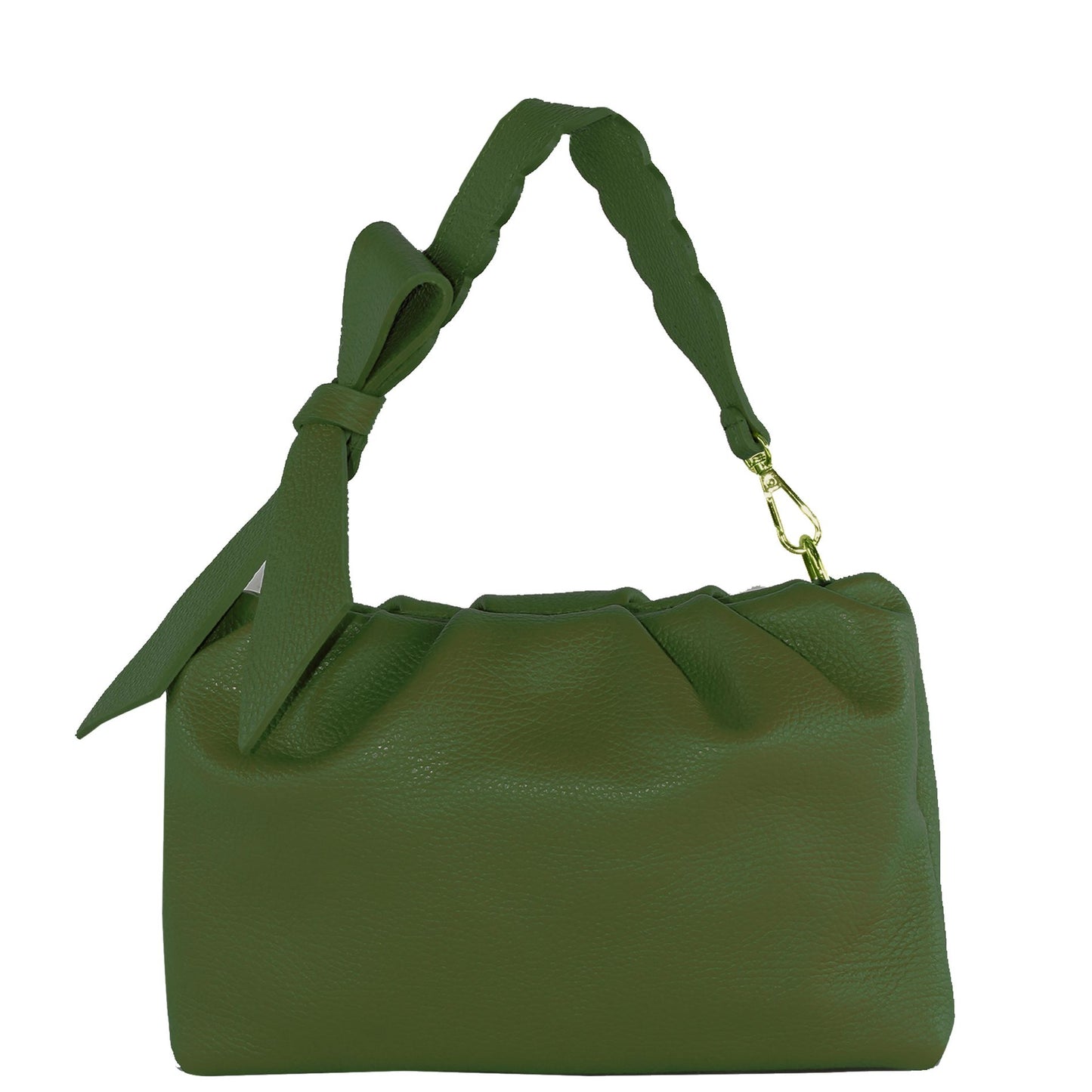 modamoda de - T254 - ital. Damen Henkeltasche Klein aus Leder