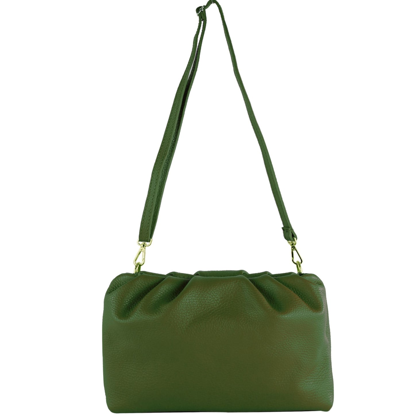 modamoda de - T254 - ital. Damen Henkeltasche Klein aus Leder