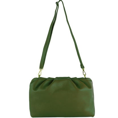 modamoda de - T254 - ital. Damen Henkeltasche Klein aus Leder