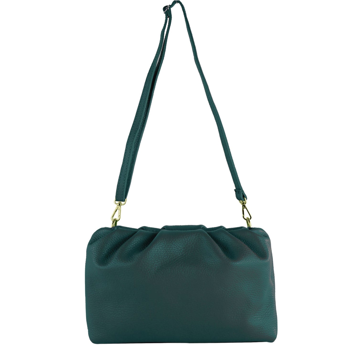 modamoda de - T254 - ital. Damen Henkeltasche Klein aus Leder