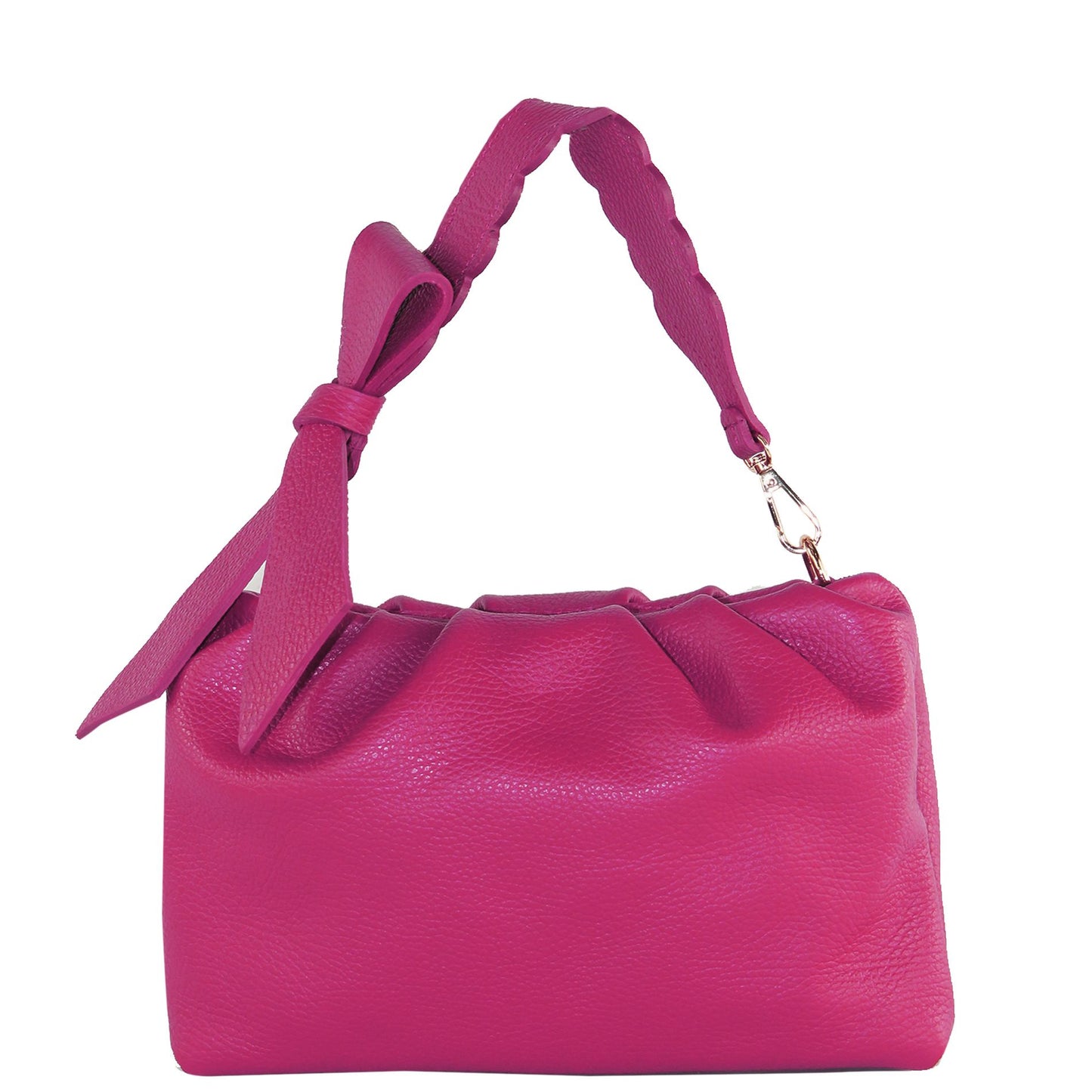 modamoda de - T254 - ital. Damen Henkeltasche Klein aus Leder