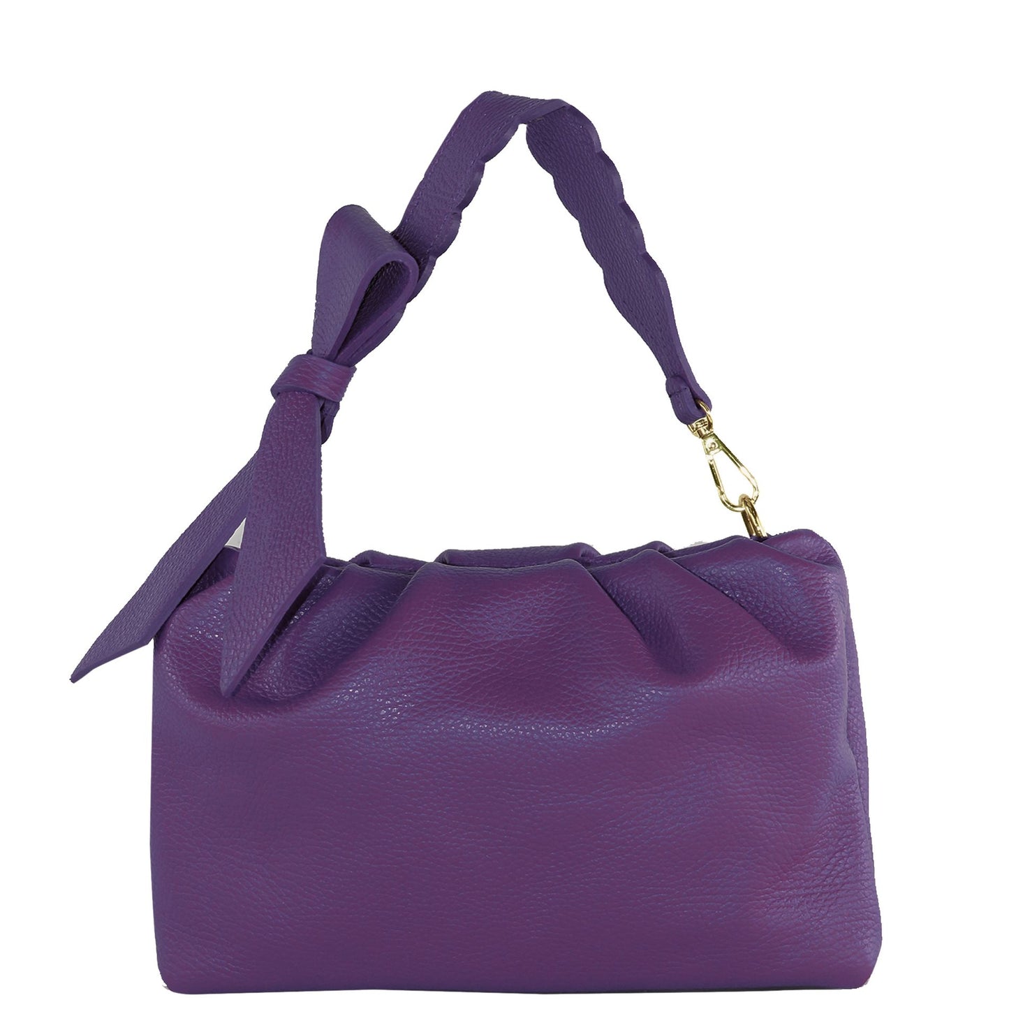 modamoda de - T254 - ital. Damen Henkeltasche Klein aus Leder