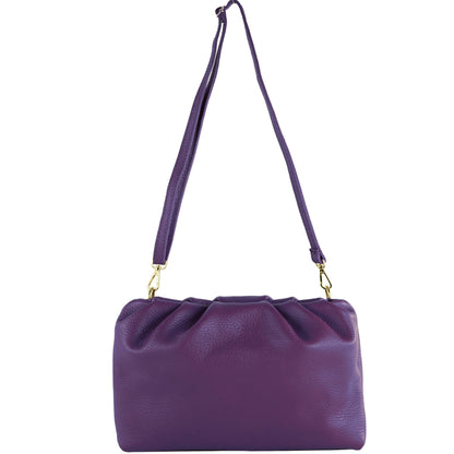modamoda de - T254 - ital. Damen Henkeltasche Klein aus Leder