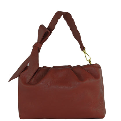 modamoda de - T254 - ital. Damen Henkeltasche Klein aus Leder