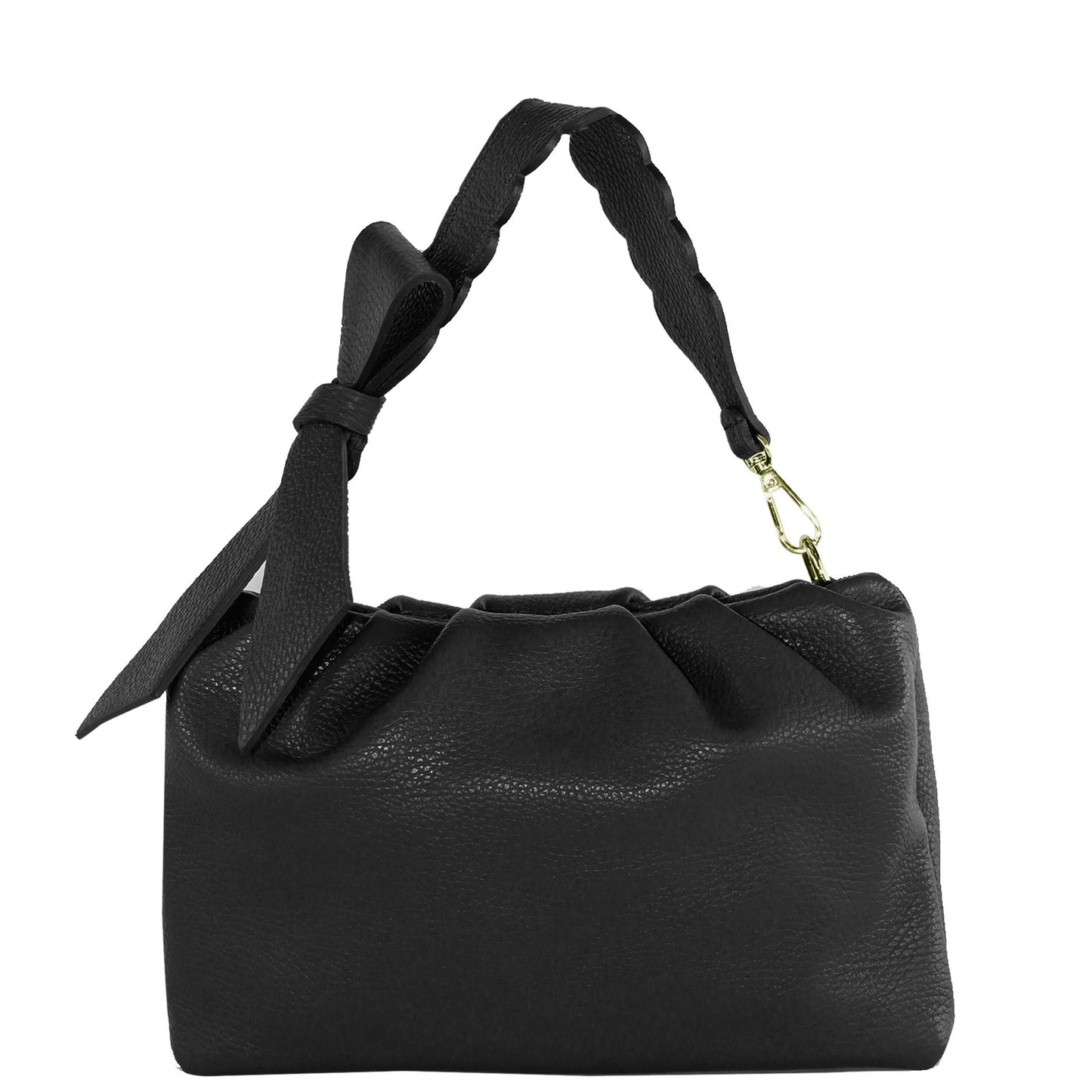 modamoda de - T254 - ital. Damen Henkeltasche Klein aus Leder