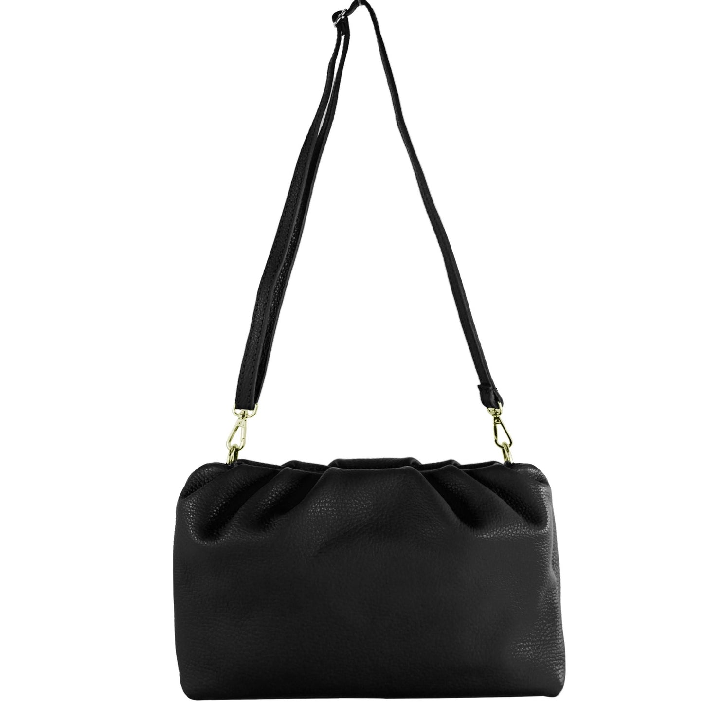modamoda de - T254 - ital. Damen Henkeltasche Klein aus Leder