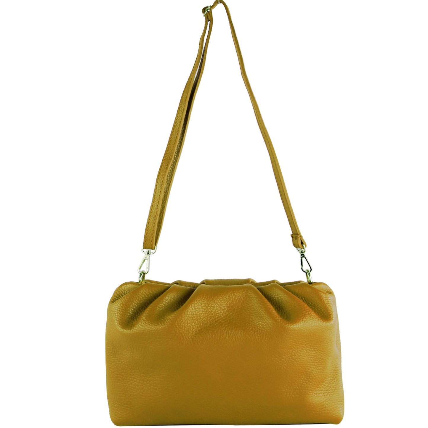 modamoda de - T254 - ital. Damen Henkeltasche Klein aus Leder