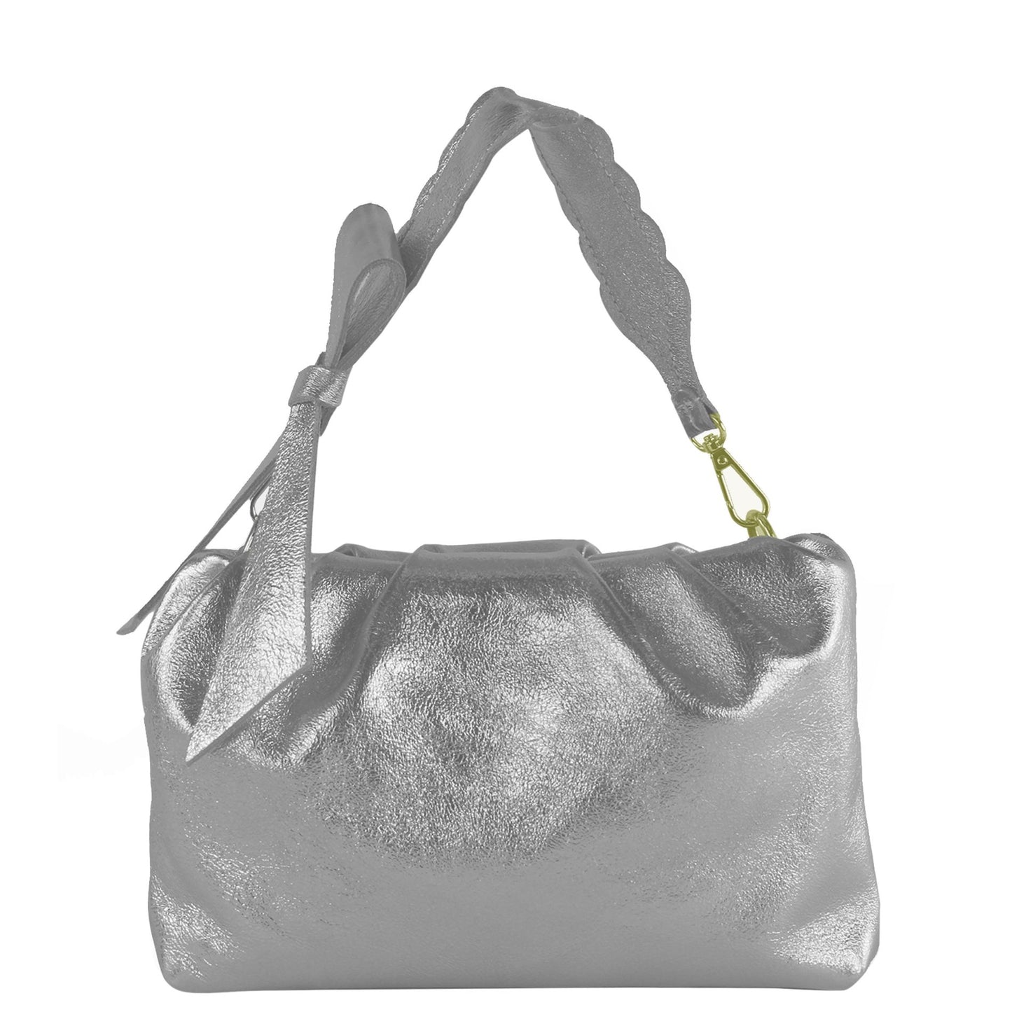 modamoda de - T254 - ital. Damen Henkeltasche Klein aus Leder