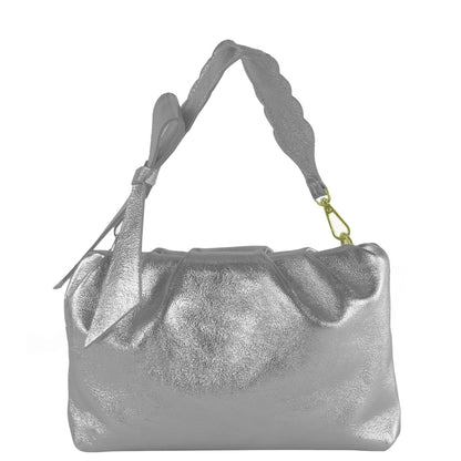 modamoda de - T254 - ital. Damen Henkeltasche Klein aus Leder