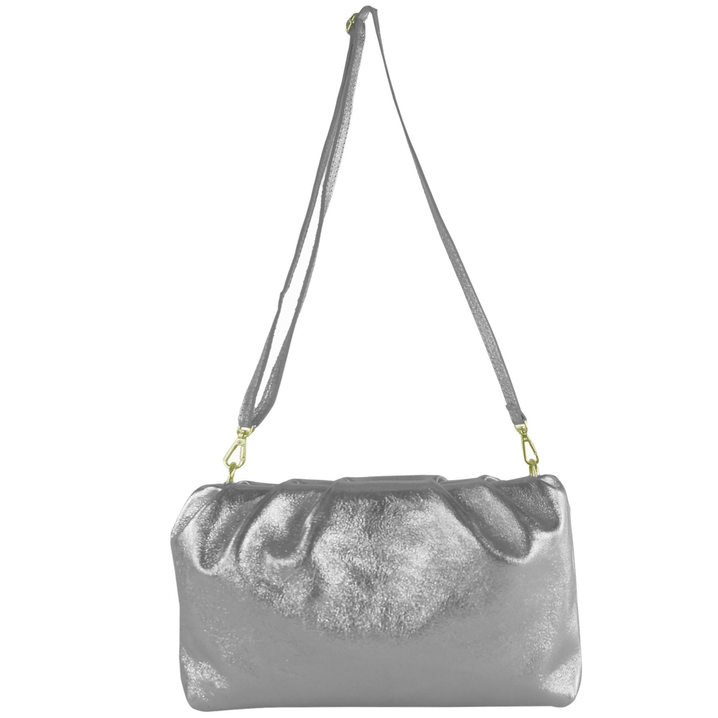modamoda de - T254 - ital. Damen Henkeltasche Klein aus Leder