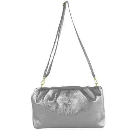 modamoda de - T254 - ital. Damen Henkeltasche Klein aus Leder