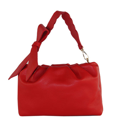 modamoda de - T254 - ital. Damen Henkeltasche Klein aus Leder
