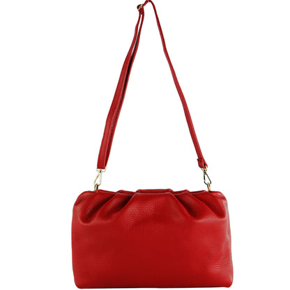modamoda de - T254 - ital. Damen Henkeltasche Klein aus Leder