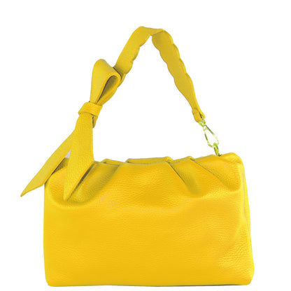 modamoda de - T254 - ital. Damen Henkeltasche Klein aus Leder