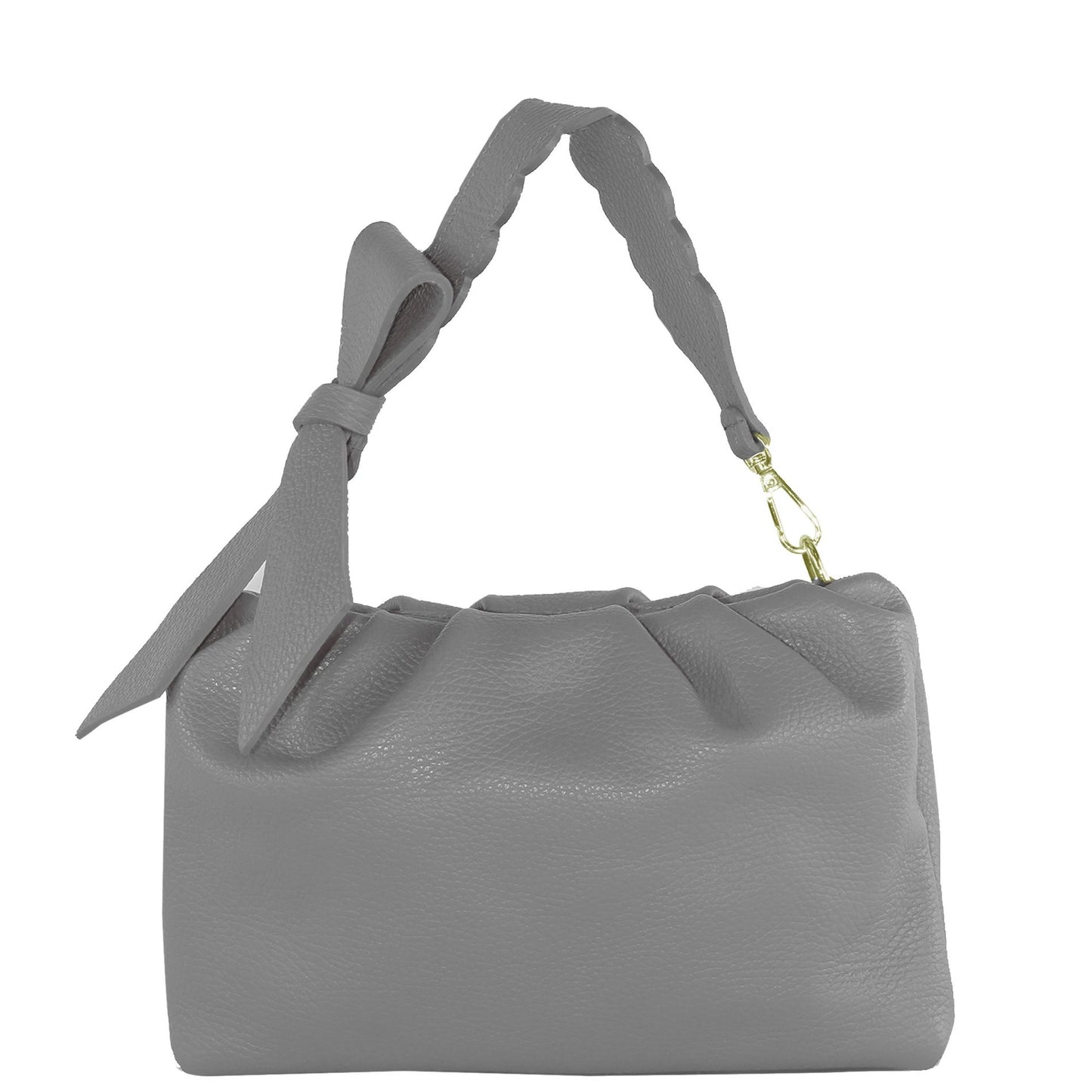 modamoda de - T254 - ital. Damen Henkeltasche Klein aus Leder