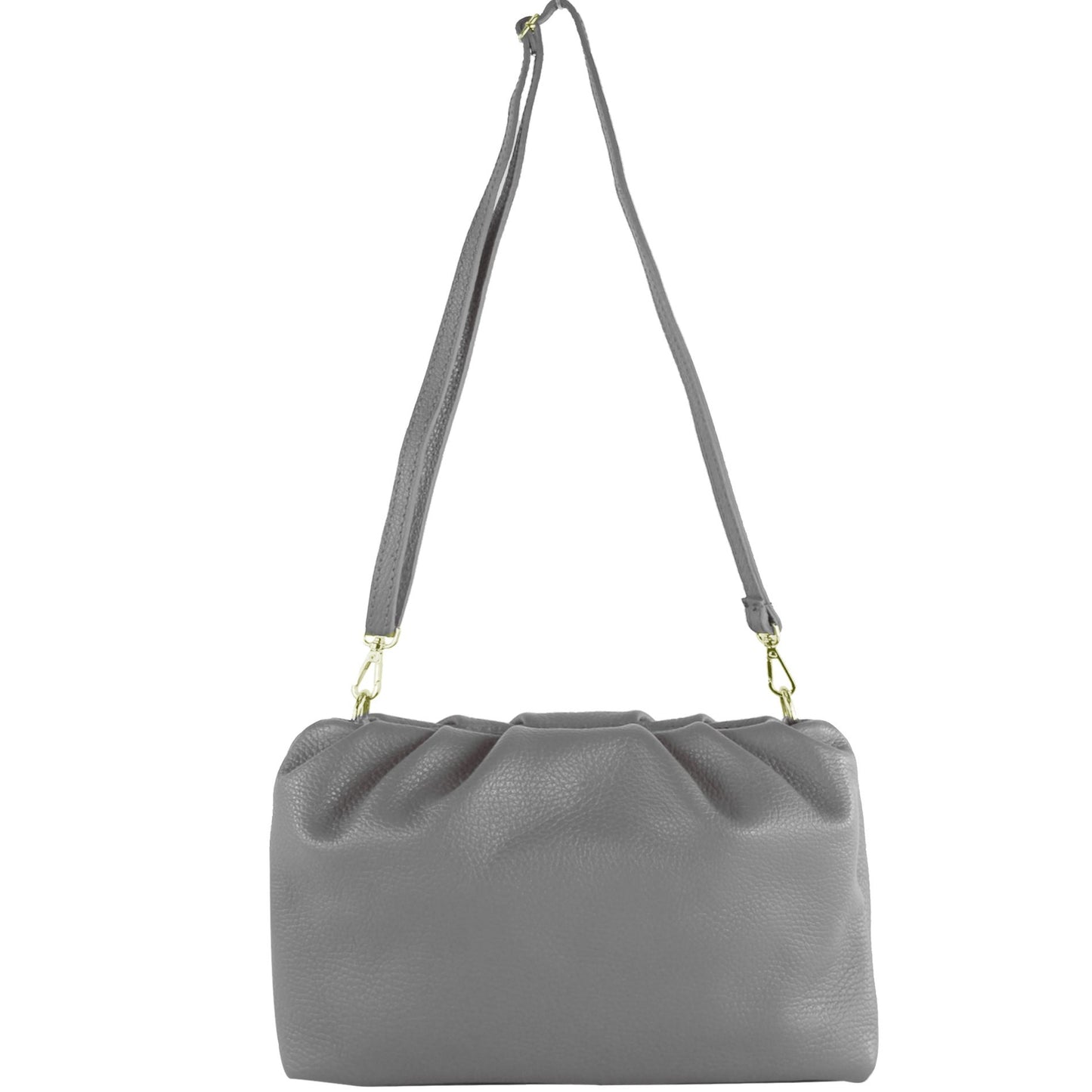 modamoda de - T254 - ital. Damen Henkeltasche Klein aus Leder