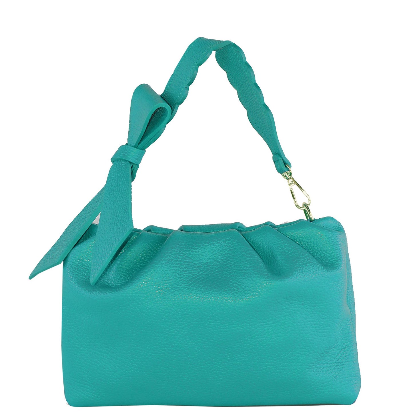 modamoda de - T254 - ital. Damen Henkeltasche Klein aus Leder