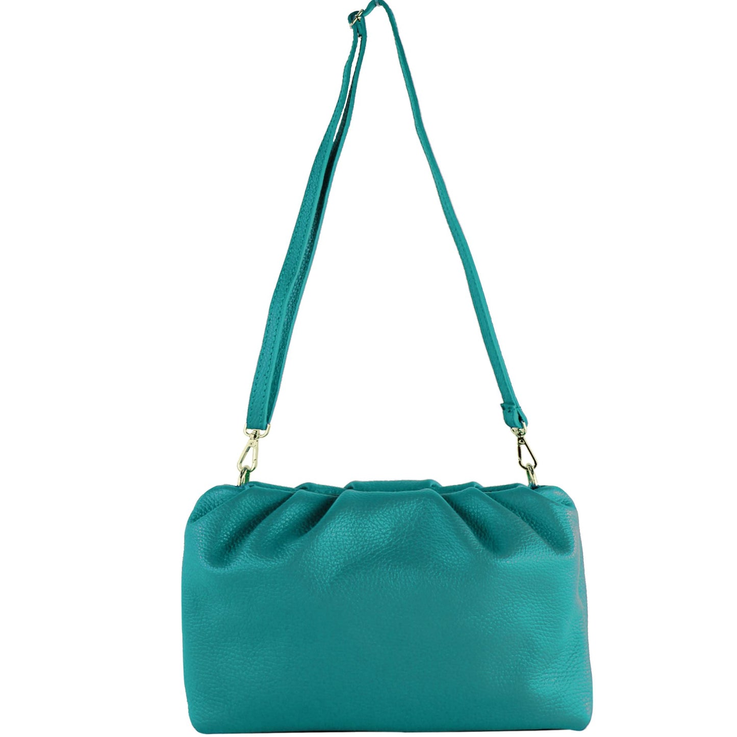 modamoda de - T254 - ital. Damen Henkeltasche Klein aus Leder