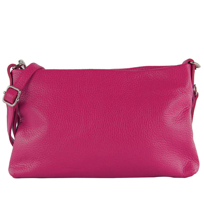 modamoda de T258 Damen Leder Umhängetasche Clutch Kosmetiktasche handmade in Italy