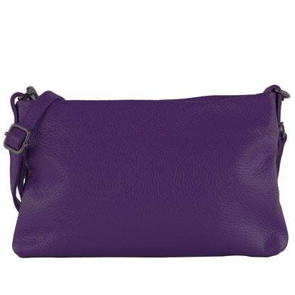 modamoda de T258 Damen Leder Umhängetasche Clutch Kosmetiktasche handmade in Italy