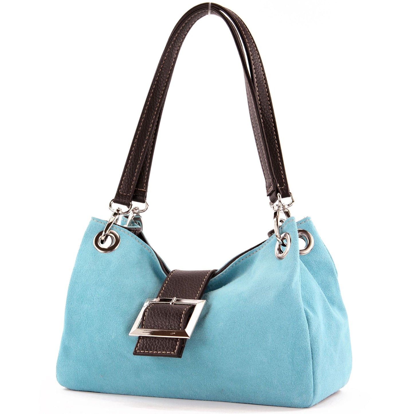modamoda de - TL02 -  ital Kleine Henkeltasche aus Wildleder