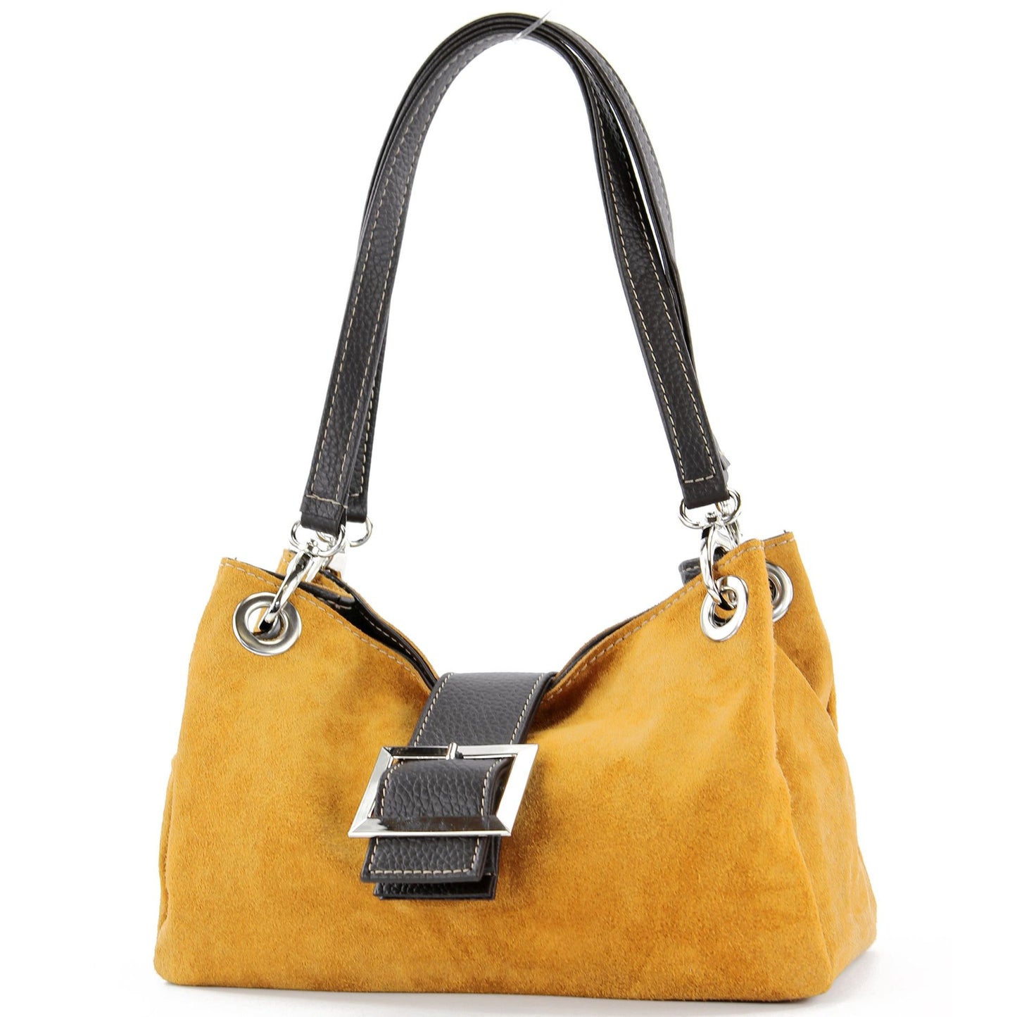 modamoda de - TL02 -  ital Kleine Henkeltasche aus Wildleder