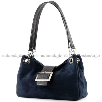 modamoda de - TL02 -  ital Kleine Henkeltasche aus Wildleder