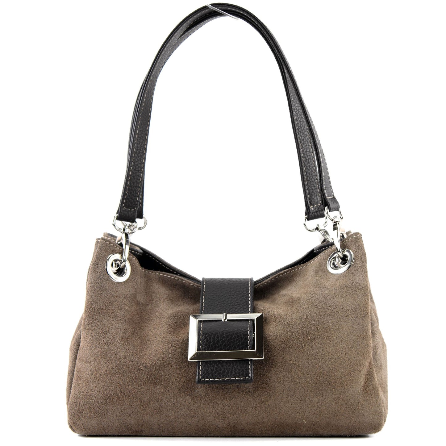modamoda de - TL02 -  ital Kleine Henkeltasche aus Wildleder