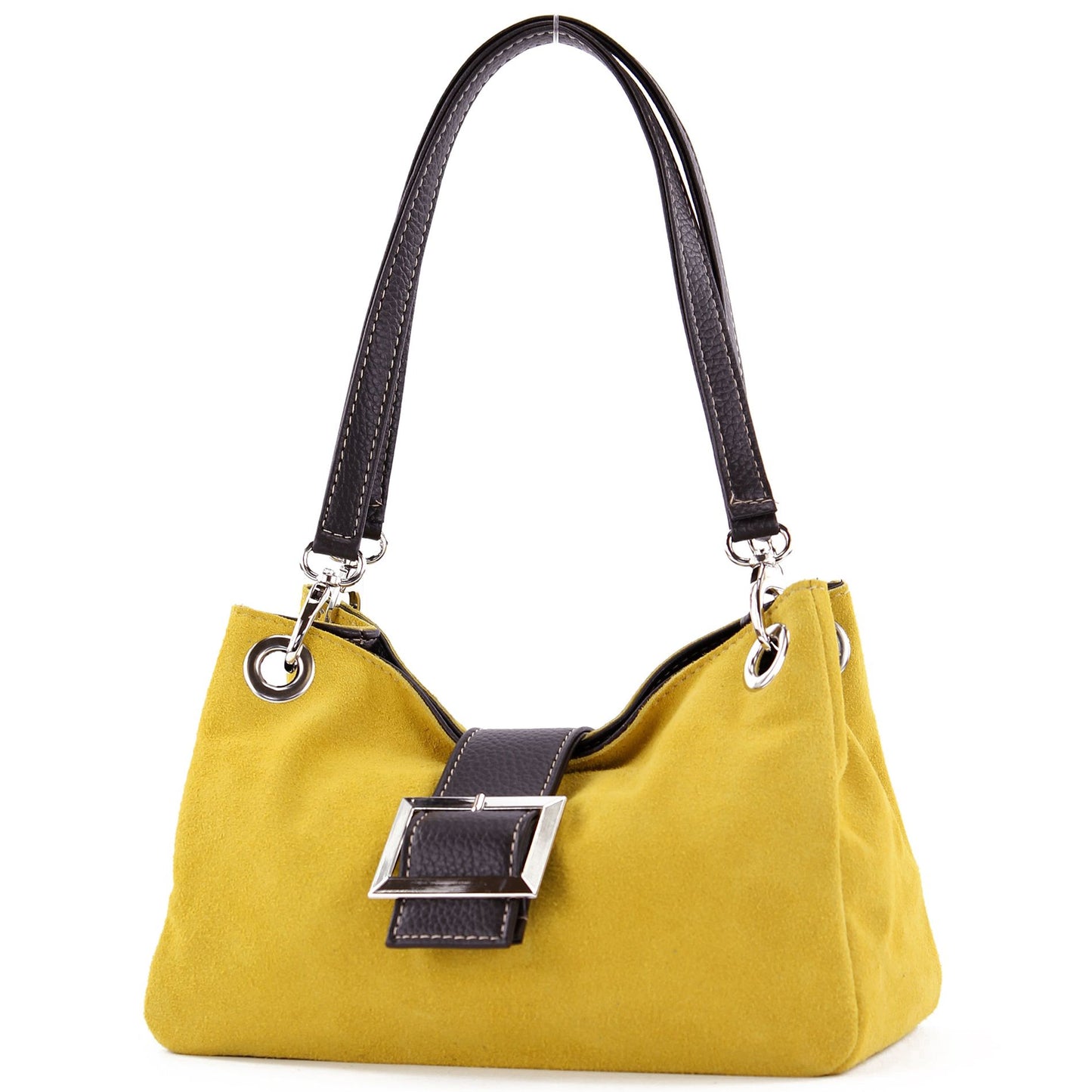 modamoda de - TL02 -  ital Kleine Henkeltasche aus Wildleder