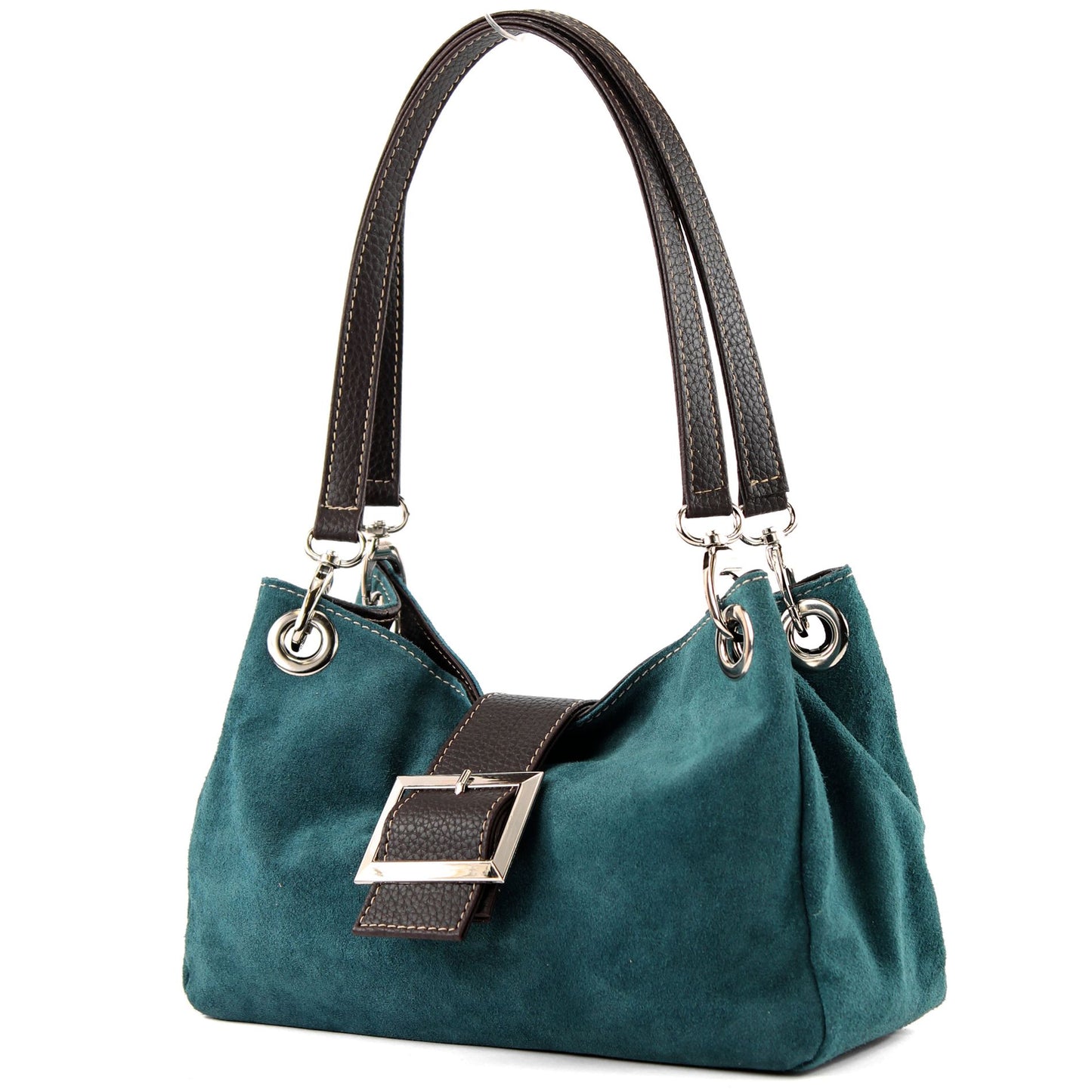 modamoda de - TL02 -  ital Kleine Henkeltasche aus Wildleder