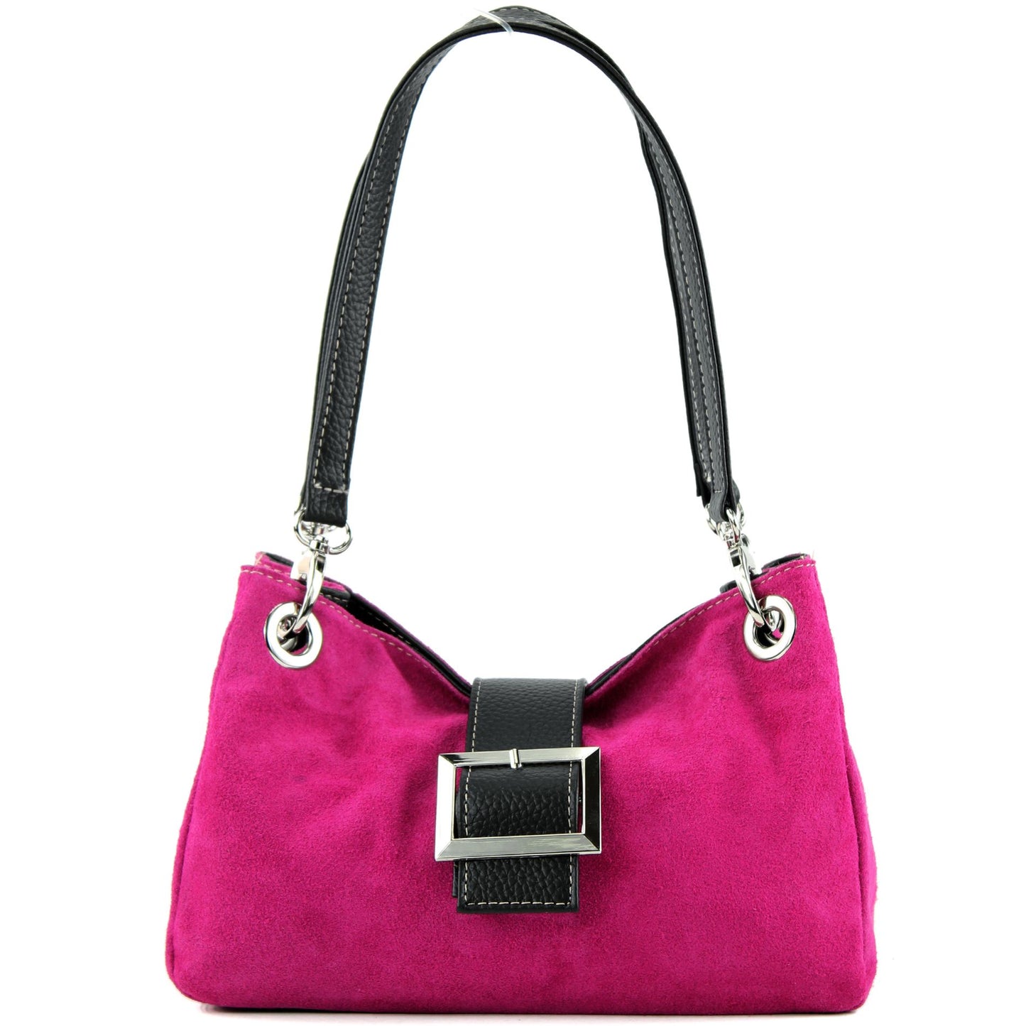 modamoda de - TL02 -  ital Kleine Henkeltasche aus Wildleder
