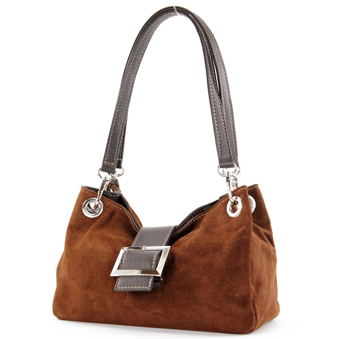 modamoda de - TL02 -  ital Kleine Henkeltasche aus Wildleder