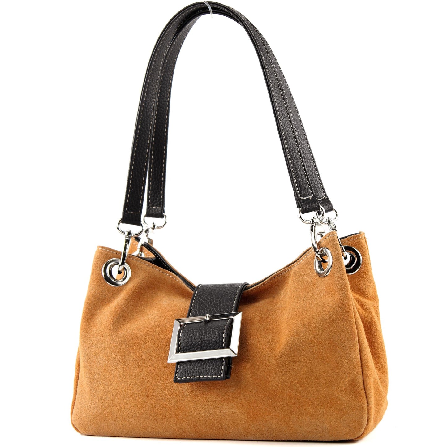 modamoda de - TL02 -  ital Kleine Henkeltasche aus Wildleder